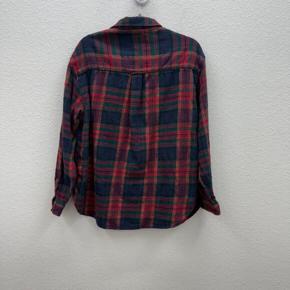 American Eagle Plaid Flannel Long Sleeve Button Up Shirt Womens size Medium - Picture 5 of 7